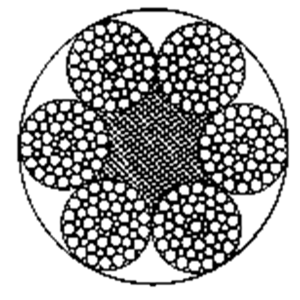 粗直径钢丝绳6×55SWS+FC