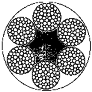 粗直径钢丝绳6×61FWS+FC